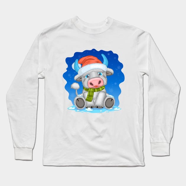 Cute Snow Bull. Long Sleeve T-Shirt by AndreKENO